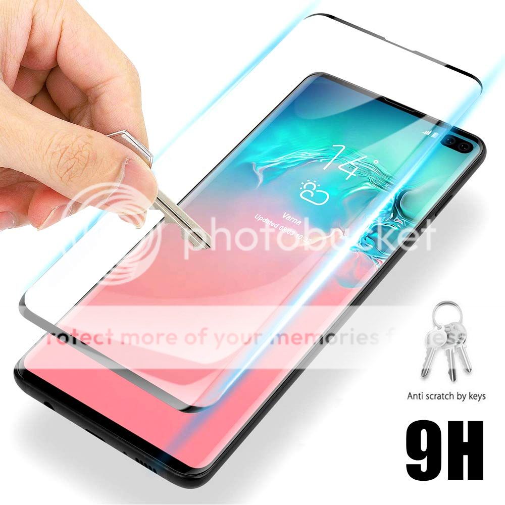 Tempered Glass Full Cover Screen Protector For Samsung Galaxy S10 Plus